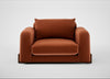 Nuvola Loveseat Cotton Velvet Russet / Walnut Stained