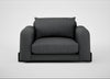 Nuvola Loveseat Melton Wool Granite / Black