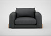 Nuvola Loveseat Melton Wool Granite / Natural