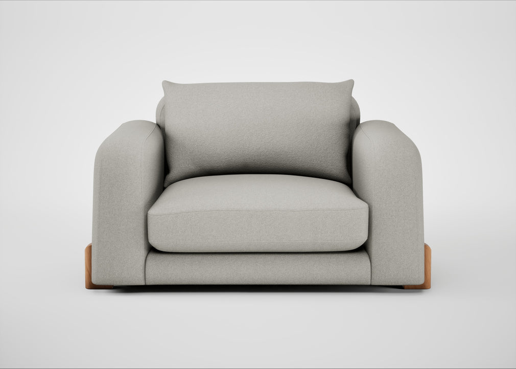 Nuvola Loveseat Melton Wool Limestone / Natural