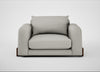 Nuvola Loveseat Melton Wool Limestone / Walnut Stained