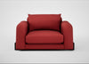 Nuvola Loveseat Melton Wool Red Oxide / Black