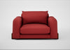 Nuvola Loveseat Melton Wool Red Oxide / Walnut Stained
