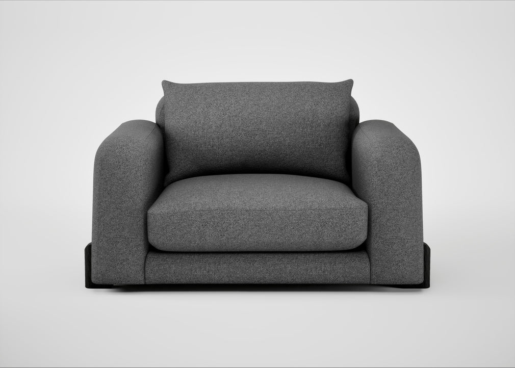 Nuvola Loveseat Melton Wool Shale / Black