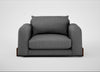 Nuvola Loveseat Melton Wool Shale / Walnut Stained