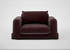 Nuvola Loveseat Smart Luxe Velvet Acorn / Black