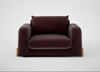 Nuvola Loveseat Smart Luxe Velvet Acorn / Natural