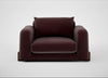 Nuvola Loveseat Smart Luxe Velvet Acorn / Walnut Stained