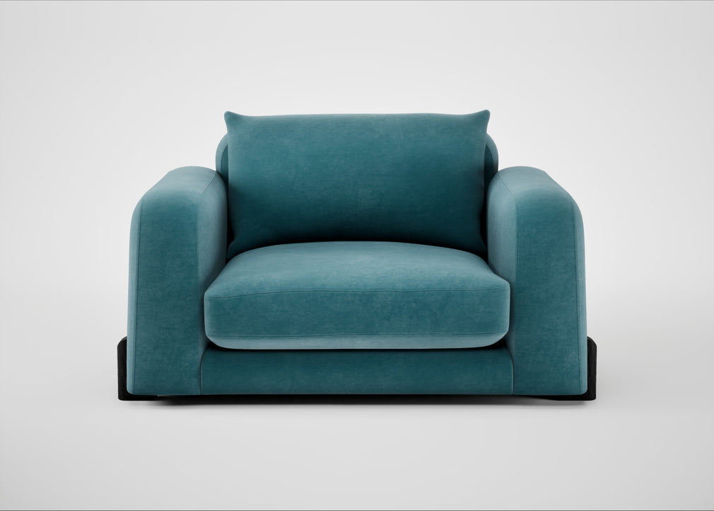 Nuvola Loveseat Smart Luxe Velvet Airforce Blue / Black