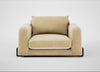 Nuvola Loveseat Smart Luxe Velvet Biscuit / Black