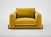 Nuvola Loveseat Smart Luxe Velvet Canary / Walnut Stained
