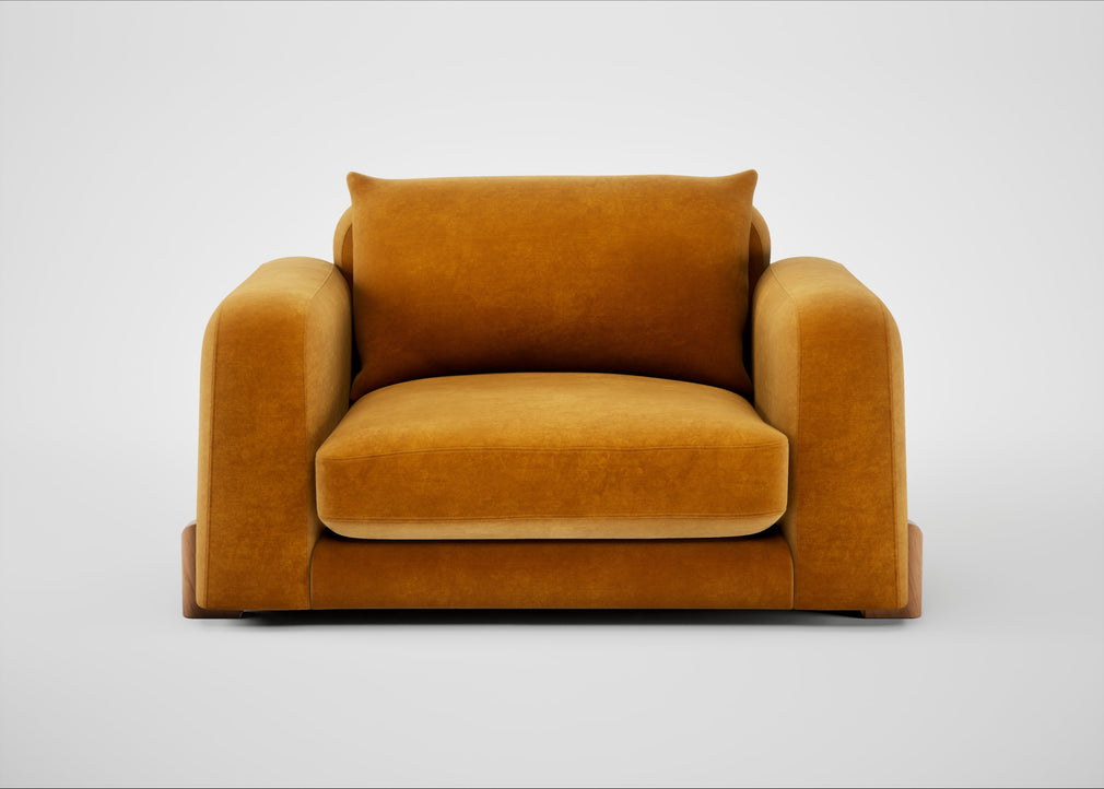 Nuvola Loveseat Smart Luxe Velvet Cognac / Natural