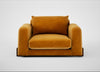 Nuvola Loveseat Smart Luxe Velvet Cognac / Walnut Stained