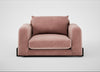 Nuvola Loveseat Smart Luxe Velvet Dusky Pink / Black