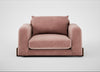 Nuvola Loveseat Smart Luxe Velvet Dusky Pink / Walnut Stained