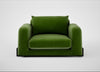 Nuvola Loveseat Smart Luxe Velvet Grass / Black