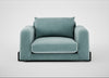 Nuvola Loveseat Smart Luxe Velvet Mineral Blue / Black