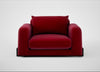 Nuvola Loveseat Smart Luxe Velvet Mulberry / Black