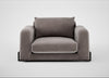 Nuvola Loveseat Smart Luxe Velvet Mushroom / Black