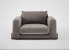 Nuvola Loveseat Smart Luxe Velvet Mushroom / Walnut Stained