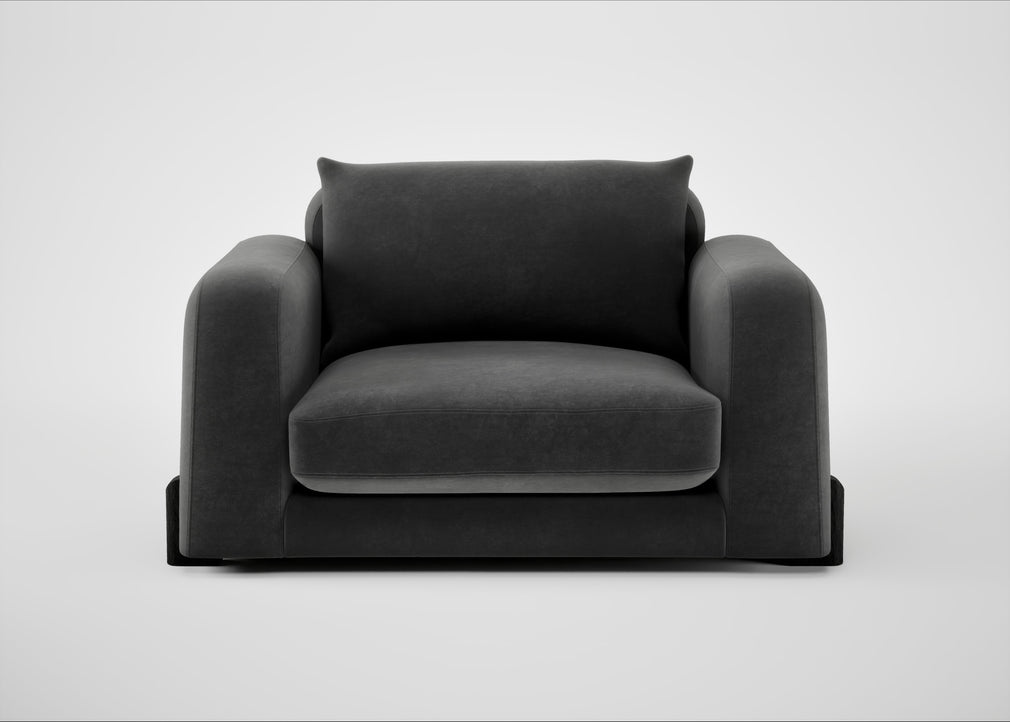 Nuvola Loveseat Smart Luxe Velvet Nickel / Black