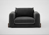 Nuvola Loveseat Smart Luxe Velvet Nickel / Walnut Stained