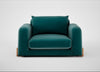 Nuvola Loveseat Smart Luxe Velvet Ocean Green / Natural
