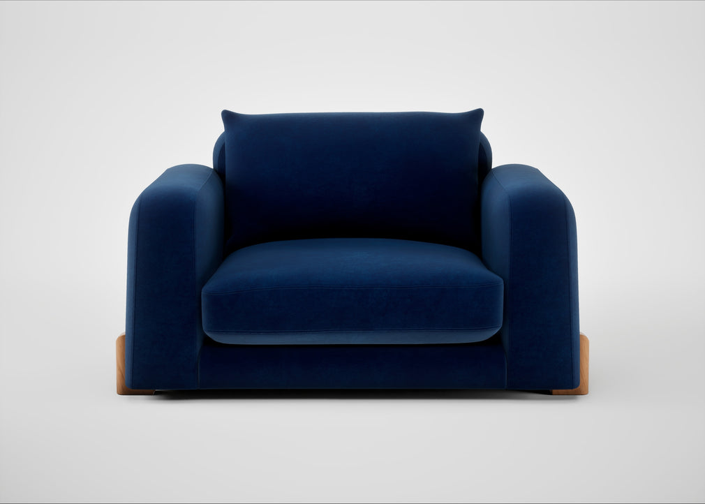 Nuvola Loveseat Smart Velvet Dusk / Natural