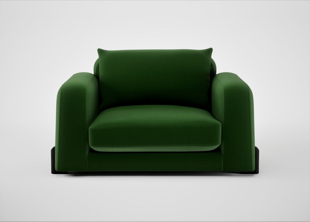 Nuvola Loveseat Smart Velvet Forest / Black