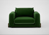 Nuvola Loveseat Smart Velvet Forest / Walnut Stained