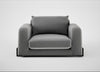 Nuvola Loveseat Smart Velvet Mercury / Black