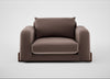 Nuvola Loveseat Smart Velvet Mouse / Walnut Stained