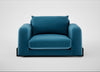 Nuvola Loveseat Smart Velvet Ocean Blue / Black
