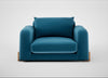 Nuvola Loveseat Smart Velvet Ocean Blue / Natural