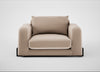 Nuvola Loveseat Smart Velvet Pebble / Black