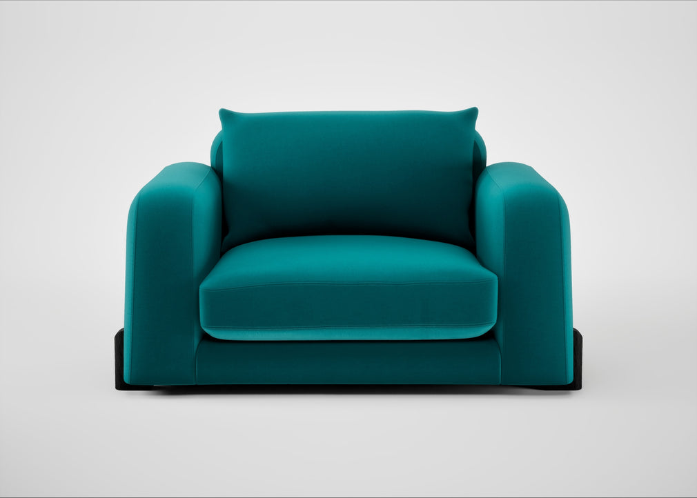 Nuvola Loveseat Smart Velvet Petrol / Black