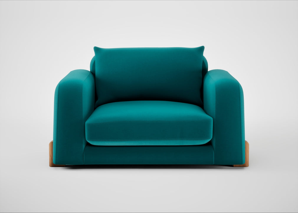 Nuvola Loveseat Smart Velvet Petrol / Natural