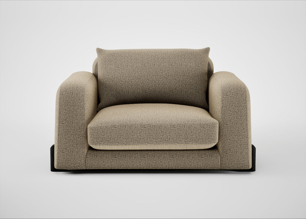 Nuvola Loveseat Boucle Velvet Rocky / Black