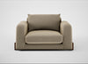Nuvola Loveseat Boucle Velvet Rocky / Walnut Stained