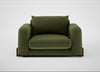 Nuvola Loveseat Boucle Velvet Wilder / Walnut Stained