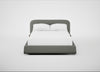Nuvola Bed Double / Boucle Tweed Lapis / Walnut Stained