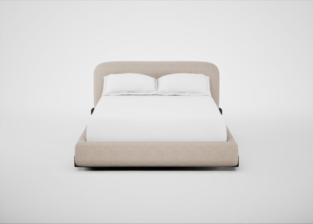 Nuvola Bed Double / Boucle Tweed Pearl / Black