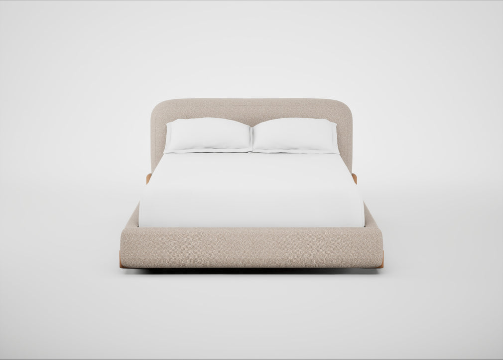 Nuvola Bed Double / Boucle Tweed Pearl / Natural