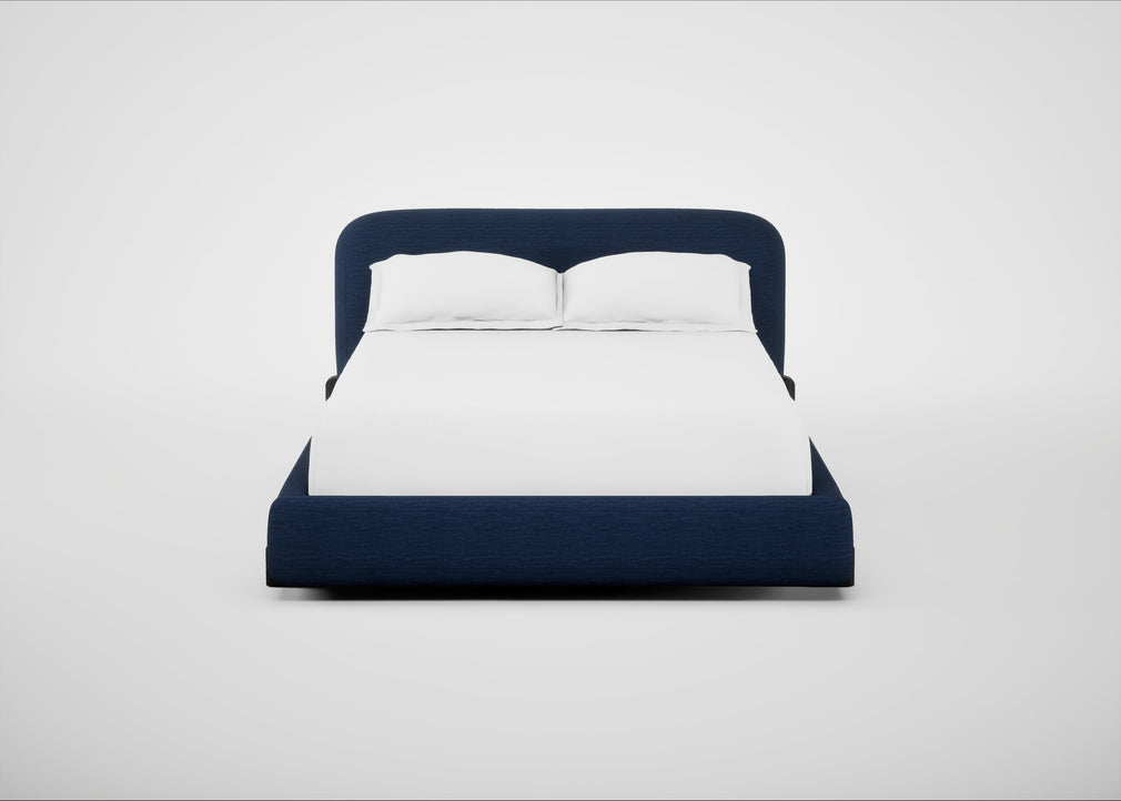 Nuvola Bed Double / Broad Weave Lagoon / Black