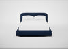 Nuvola Bed Double / Broad Weave Lagoon / Walnut Stained