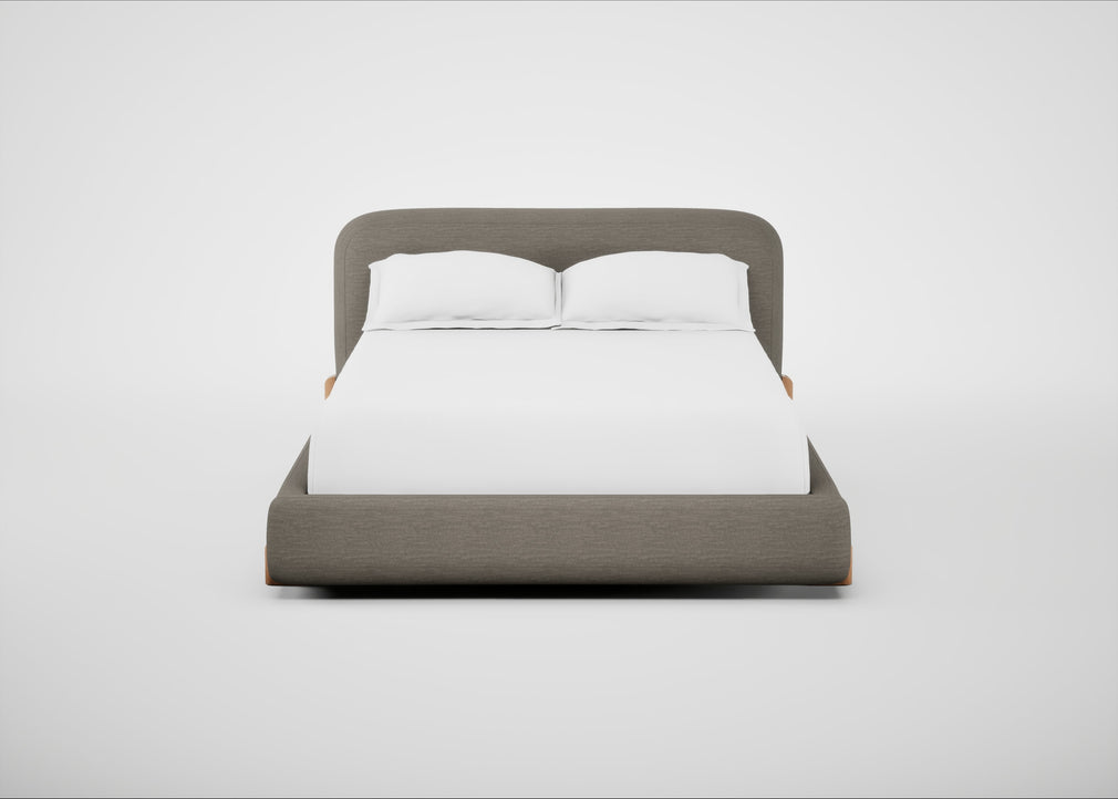 Nuvola Bed Double / Broad Weave Pebble / Natural