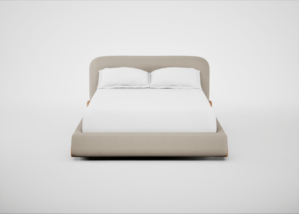 Nuvola Bed Double / Broad Weave Putty / Natural