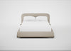 Nuvola Bed Double / Broad Weave Putty / Walnut Stained