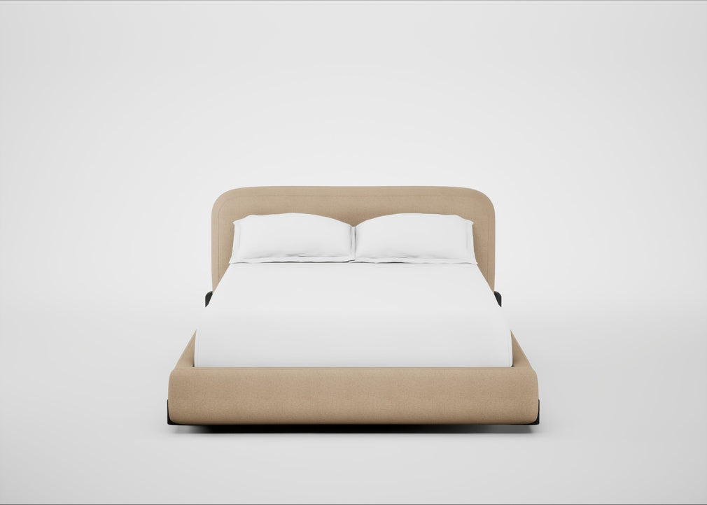 Nuvola Bed Double / Capelo Linen-Cotton Bamboo / Black