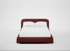 Nuvola Bed Double / Capelo Linen-Cotton Etruscan Red / Walnut Stained